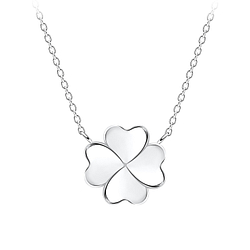 Wholesale Sterling Silver Clover Necklace - JD11793