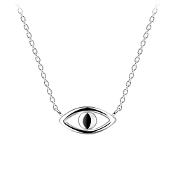 Wholesale Sterling Silver Evil Eye Necklace - JD11355