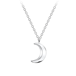 Wholesale Sterling Silver Moon Necklace - JD11751
