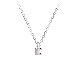 Wholesale 3mm Opal Sterling Silver Necklace - JD11468