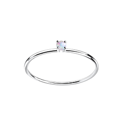 Wholesale 2mm Opal Sterling Silver Ring - JD11379