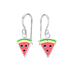 Wholesale Sterling Silver Watermelon Earrings - JD12286