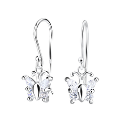 Wholesale Sterling Silver Butterfly Earrings - JD13061