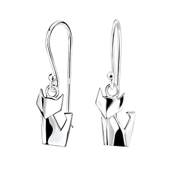 Wholesale Sterling Silver Fox Earrings - JD11917