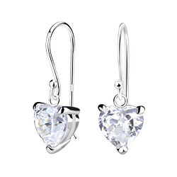 Wholesale Sterling Silver Heart Earrings - JD13057