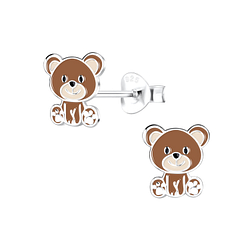 Wholesale Sterling Silver Bear Ear Studs - JD12757