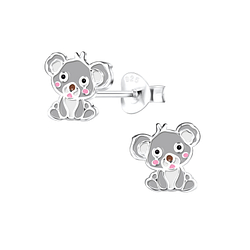 Wholesale Sterling Silver Koala Ear Studs - JD12776