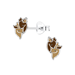 Wholesale Sterling Silver Deer Ear Studs - JD12778