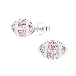 Wholesale Sterling Silver American Football Ear Studs - JD12409