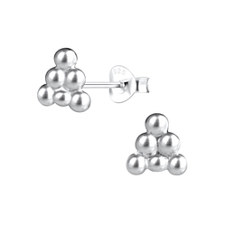 Wholesale Sterling Silver Ball Ear Studs - JD12825