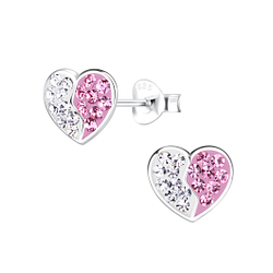 Wholesale Sterling Silver Heart Ear Studs - JD13039