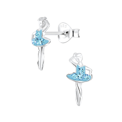 Wholesale Sterling Silver Ballerina Ear Studs - JD5774