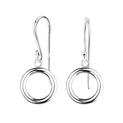 Wholesale Sterling Silver Circle Earrings - JD10666