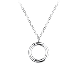 Wholesale Sterling Silver Circle Necklace - JD10630