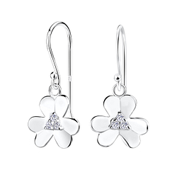 Wholesale Sterling Silver Flower Earrings - JD14124