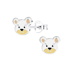 Wholesale Sterling Silver Bear Ear Studs - JD13424