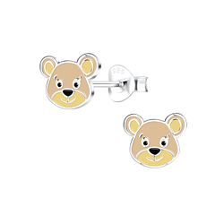 Wholesale Sterling Silver Bear Ear Studs - JD13423