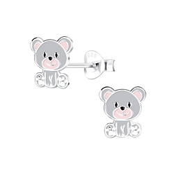 Wholesale Sterling Silver Bear Ear Studs - JD13377