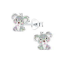 Wholesale Sterling Silver Koala Ear Studs - JD13378