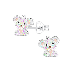 Wholesale Sterling Silver Koala Ear Studs - JD13379