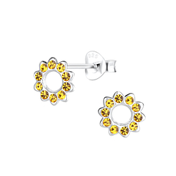 Wholesale Sterling Silver Sun Ear Studs - JD11224