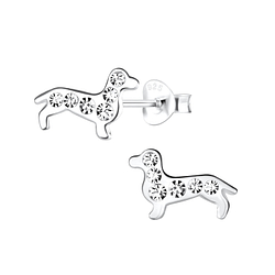 Wholesale Sterling Silver Dog Ear Studs - JD11310