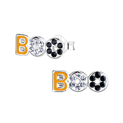 Wholesale Sterling Silver BOO Ear Studs - JD13482