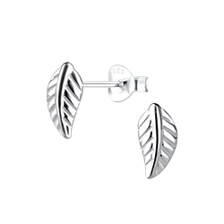 Wholesale Sterling Silver Leaf Ear Studs - JD14067