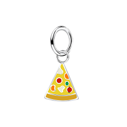 Wholesale Sterling Silver Pizza Pendant - JD13947