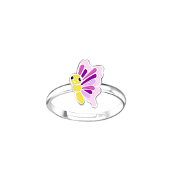 Wholesale Sterling Silver Butterfly Adjustable Ring - JD15048