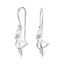 Wholesale Sterling Silver Flamingo Earrings - JD14986