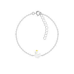 Wholesale Sterling Silver Swan Bracelet - JD15573