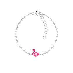 Wholesale Sterling Silver Flamingo Bracelet - JD15574
