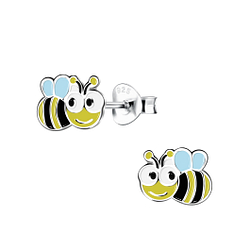 Wholesale Sterling Silver Bee Ear Studs - JD15730
