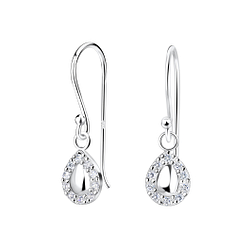 Wholesale Sterling Silver Tear Drop Earrings - JD15793