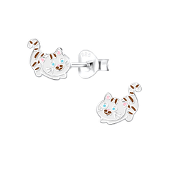 Wholesale Sterling Silver Cat Ear Studs - JD15681