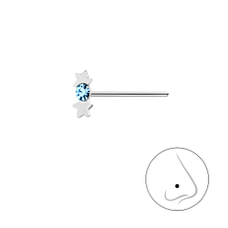 Wholesale Sterling Silver Star Nose Stud - JD15772 Wholesale Sterling Silver Star Nose Stud - JD15772