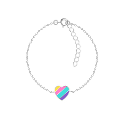 Wholesale Sterling Silver Heart Bracelet - JD16193