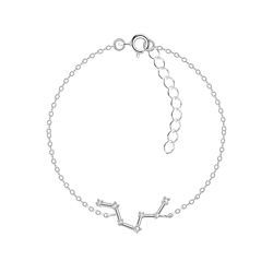 Wholesale Sterling Silver Pisces Constellation Bracelet - JD7937