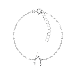 Wholesale Sterling Silver Wishbone Bracelet - JD16396