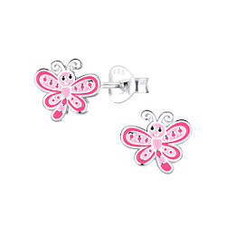 Wholesale Sterling Silver Dragonfly Ear Studs - JD16249