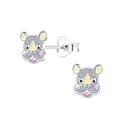 Wholesale Sterling Silver Rhinoceros Ear Studs - JD16267