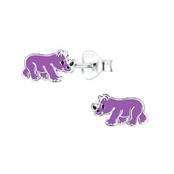 Wholesale Sterling Silver Rhinoceros Ear Studs - JD16275