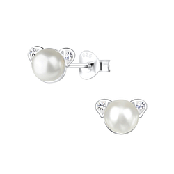Wholesale Sterling Silver Bear Ear Studs - JD16115