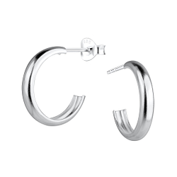 Wholesale Sterling Silver Half Hoop Ear Studs - JD16097