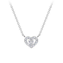 Wholesale Sterling Silver Heart Necklace - JD16455