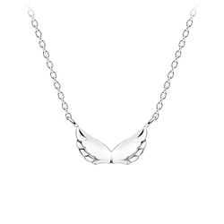Wholesale Sterling Silver Wing Necklace - JD16372