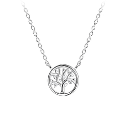 Wholesale Sterling Silver Tree Of Life Necklace - JD16419