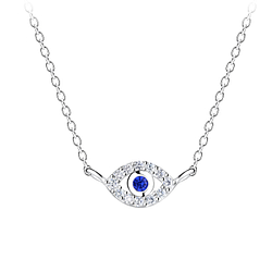 Wholesale Sterling Silver Evil Eye Necklace - JD16374