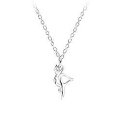 Wholesale Sterling Silver Flamingo Necklace - JD16381